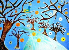 Painting winter evening for sale  Atlanta