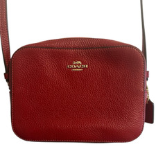 Usado, Bolsa tiracolo COACH 87734 mini câmera couro pebble vermelho cereja comprar usado  Enviando para Brazil