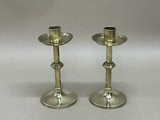 Par de candelabros antiguos de latón movimiento artesanal C1880 segunda mano  Embacar hacia Mexico