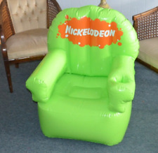 Silla inflable Nickelodeon vintage verde limo naranja logotipo Kool Aid promoción 1990 segunda mano  Embacar hacia Argentina