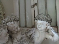 2 LINDAS peças de cabeça antigas vintage COROA DE STRASS TIARA STRASS comprar usado  Enviando para Brazil