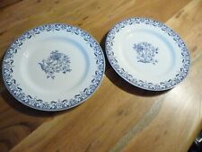 Assiettes plates faïence d'occasion  Senozan