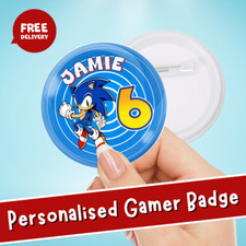 Sonic birthday badge for sale  WOLVERHAMPTON