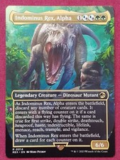 Magic The Gathering JURASSIC WORLD INDOMINUS REX ALPHA preto/azul/verde cartão MTG comprar usado  Enviando para Brazil