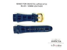 Autêntica pulseira de relógio Invicta Lupah 6733 couro azul 30 mm, usado comprar usado  Enviando para Brazil