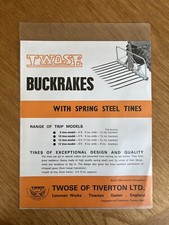 Twose buckrake brochure for sale  PENZANCE