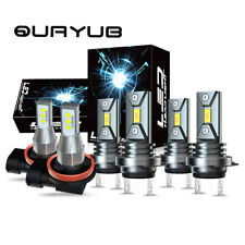 Usado, Combo farol de LED H7+H7+H11 feixe alto baixo + lâmpadas de neblina 3 conjuntos 6000K branco comprar usado  Enviando para Brazil