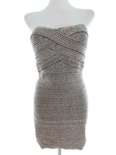WOW Couture Rozmiar M (36) Kość słoniowa Krótka sukienka Bodycon Bez rękawów, używany na sprzedaż  PL