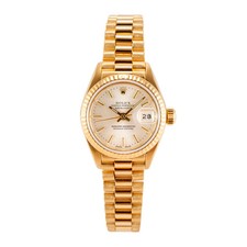 1988 Rolex Datejust 26MM 69178 relógio de ouro amarelo 18K mostrador prata President comprar usado  Enviando para Brazil