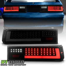 Para 1987-1993 Ford Mustang preto fumê lanternas traseiras de LED completas com tubo de LED comprar usado  Enviando para Brazil