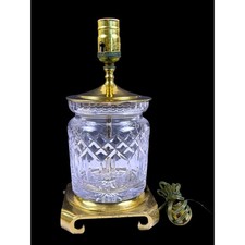 Abajur de mesa vintage cristal Waterford Lismore barril frasco de biscoito latão MCM, usado comprar usado Abajur de mesa vintage cristal Waterford Lismore barril frasco de biscoito latão MCM, usado comprar usado  Enviando para Brazil