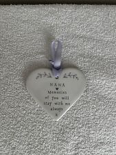 Nana heart plaque for sale  WEDNESBURY