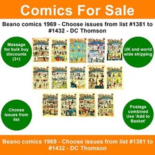 Beano comics 1969 for sale  SKEGNESS