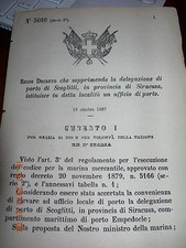 Regio decreto 1887 usato  Italia
