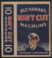 PAQUETE DE CIGARRILLOS/TABACO VINTAGE - #0051 - CASCO 10's - BUCHANAN CORTE AZUL MARINO MAGNUMS segunda mano  Embacar hacia Mexico