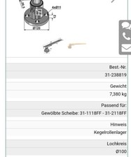 Scheibennabe scheibenlager lag gebraucht kaufen  Marktheidenfeld