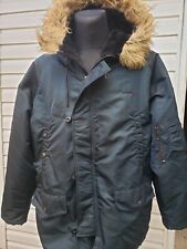Schott NYC Męska kurtka bomberka Biker Army pilot futro kaptur zielony L na sprzedaż  PL