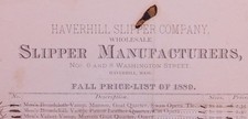 1880 Haverhill Slipper Co. Lista de Preços Atacado Massachusetts BK8S3 comprar usado  Enviando para Brazil