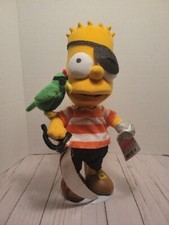 2003 Applause PIRATE BART SIMPSON 14" PELÚCIA Papagaio Espada Etiquetas Suporte Simpsons  comprar usado  Enviando para Brazil
