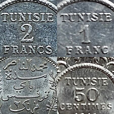 Tunisie centimes franc d'occasion  Bruay-sur-l'Escaut