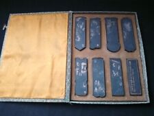 Conjunto de pedras de tinta chinesas antigas na caixa - objetos estudiosos de caligrafia comprar usado  Enviando para Brazil