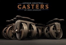 RODÍZIOS INDUSTRIAIS ANTIGOS, rodas de ferro fundido resistentes vintage mesa ilha cozinha comprar usado  Enviando para Brazil