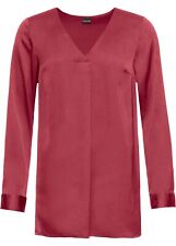 Satinbluse dunkelrot damen gebraucht kaufen  Deutschland