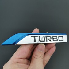 2 peças adesivo logotipo turbo metal 3D carro para-lama emblema porta-malas decoração acessórios comprar usado  Enviando para Brazil