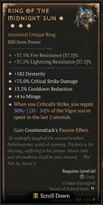 Diablo 4 ⚜️Ring of the Midnight Sun ⚜️4GA MAX ROLL ⚜️ Spiritborn BIS ⚜️ Temporada 9 comprar usado  Enviando para Brazil