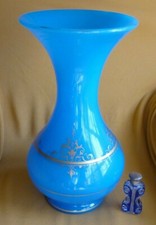Antique French  Blu Opaline Glass Vase Early to Mid 19th C, usado comprar usado Antique French  Blu Opaline Glass Vase Early to Mid 19th C, usado comprar usado  Enviando para Brazil