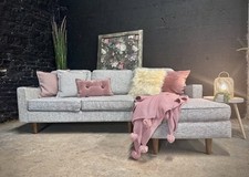 Grey corner chaise for sale  BRIGHOUSE