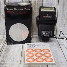 Flash eletrônico automático Vivitar modelo 273 tiristor automático com manual e estojo comprar usado  Enviando para Brazil