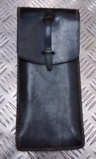 Original Vintage Army Bolsa de Cuero Con Cinturón Loops Y Metal Lazo - Defectos comprar usado  Enviando para Brazil