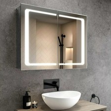 mirrored bathroom illuminated cabinet for sale  KNUTSFORD