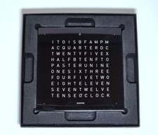 Mesa QLOCKTWO Touch Earth 5,5 pol. Relógio preto prata inglês  comprar usado  Enviando para Brazil