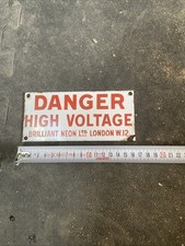 Enamel danger sign for sale  BALDOCK