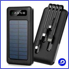 POWER BANK SOLARE 88000 MAH UNIVERSALE CON 4 CAVI E RICARICA RAPIDA IMPERMEABILE na sprzedaż  Wysyłka do Poland