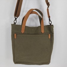 Bolsa tote tiracolo unissex verde oliva lona Snap Top transporte pequeno, usado comprar usado  Enviando para Brazil
