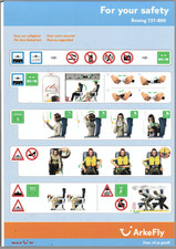 Safety card ArkeFly World of TUI Boeing 737-800 comprar usado  Enviando para Brazil