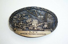 Fivela de cinto de mineração de carvão MW MICHAEL WALTERS INDUSTRIES - RARA - artesanato em metal indiano comprar usado  Enviando para Brazil