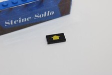 Lego (c) 1x Płytka kosmiczna - 1x2 - Czarna żółta strzała - 3069bp21 - Kosmos  na sprzedaż  Wysyłka do Poland