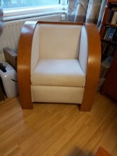 Armchair cherry wooden for sale  HOUNSLOW