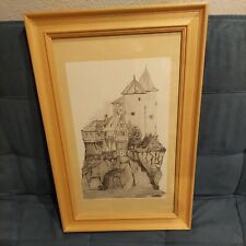 Gerahmte kohlezeichnung bleist gebraucht kaufen  Niederwerrn