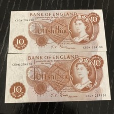 Ten shilling notes for sale  WARLINGHAM