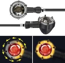 Usado, 2x Sinais de seta de motocicleta luzes indicadoras LED âmbar vermelho luz de circulação DRL EUA comprar usado  Enviando para Brazil