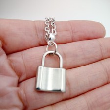 Padlock necklace silver for sale  WOODBRIDGE