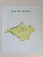 Isle wight map for sale  HORSHAM