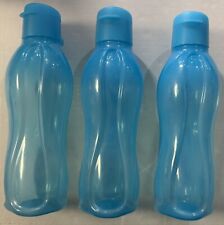 Lote de 3 garrafas de água plásticas ecológicas médias Tupperware azuis (500 ml) comprar usado  Enviando para Brazil