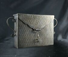 Caixa de metal antiga da Caxemira porta-alcorão nupcial indiano, lembrança decorativa comprar usado  Enviando para Brazil