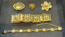 Damascene bracelets brooches for sale  Chester